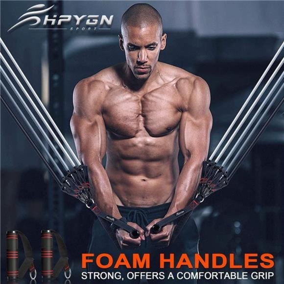 Resistance Bands, Exercise Bands with Handles, Fitness Bands, Workout Bands - Picture 2 of 6